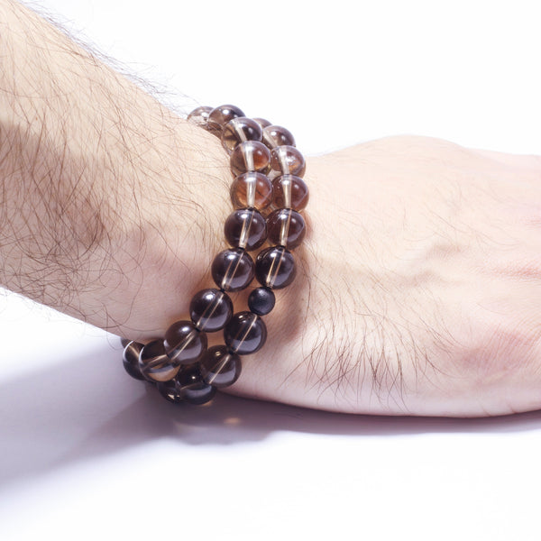The Companion Tasbih Bracelet : Smokey Quartz - 33 BEADS,8MM