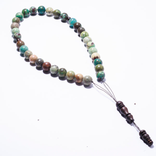 The Companion Tasbih Bracelet: CHRYSOCOLLA- 33BEADS,12MM