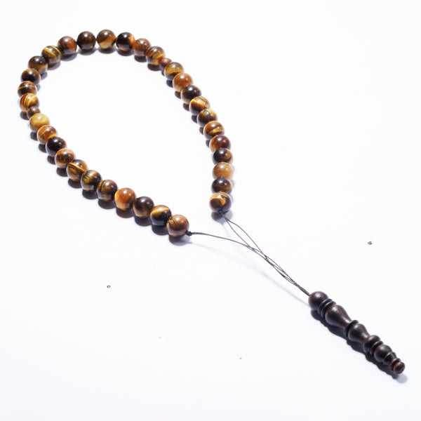 The Companion Tasbih Bracelet: TIGER EYE- 33BEADS,10MM