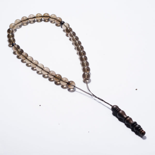 The Companion Tasbih Bracelet : Smokey Quartz - 33 BEADS,8MM