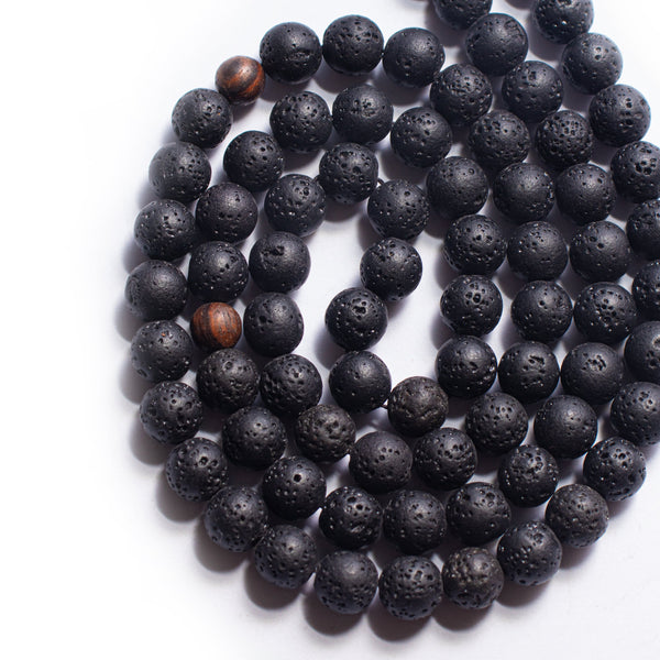 The Companion Tasbih Bracelet: BLACK LAVA- 33BEADS,10MM