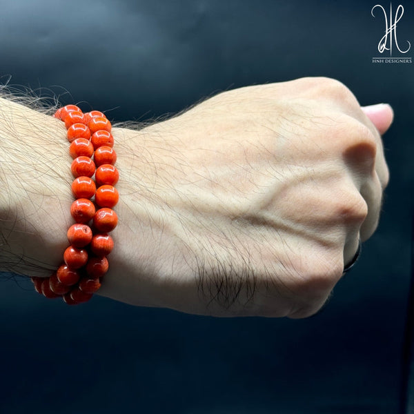 The Companion Misbaha Bracelet: MARJAN RED CORAL - 33 Beads, 8mm