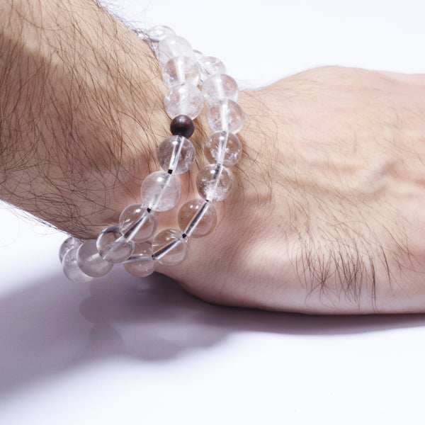 The Companion Tasbih Bracelet: CRYTAL QUARTZ- 33BEADS,10MM