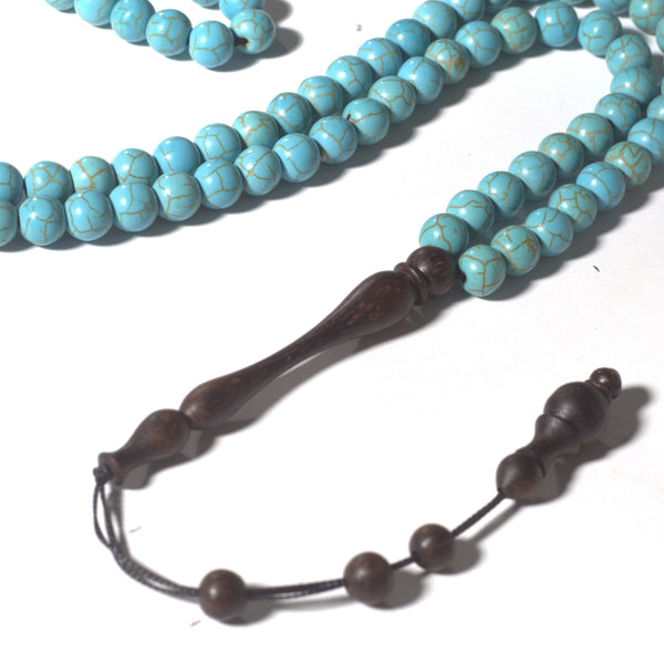 The Blue Feroza -100 BEADS - 8mm