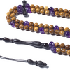 Ancient Koka Wood Intermix With Amethyst 8MM 100 Beads.
