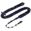 The InterMix Lapiz Lazuli With Black Aqeeq 100 Beads 8MM