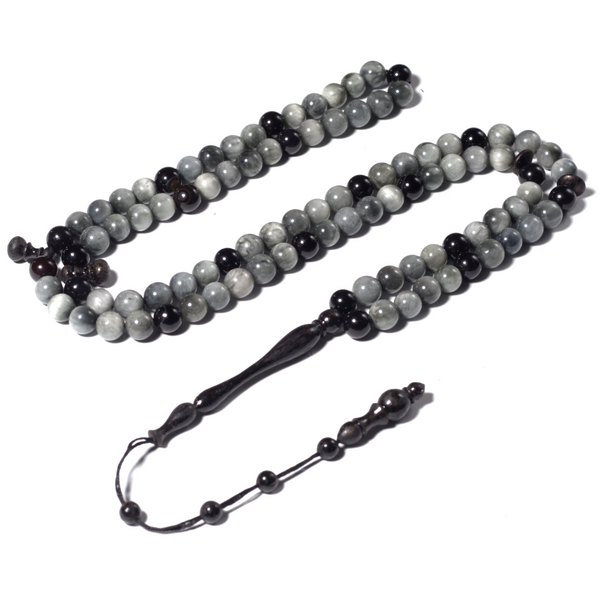 The InterMix Eagle Eye With Ebony Wood 8MM 100 Beads.