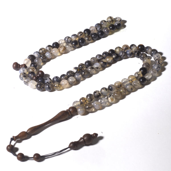 TEXTURED AQEEQ - 8MM - 100 BEADS