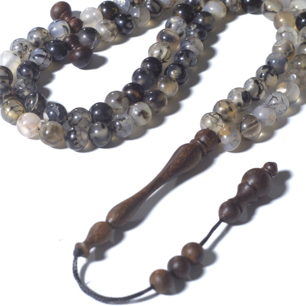 TEXTURED AQEEQ - 8MM - 100 BEADS