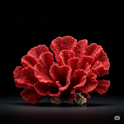 The Marjan (Red Coral ) Intermix Ebony Wood 100 Beads 8MM