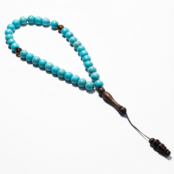 The Blue Feroza - 33BEADS - 8mm